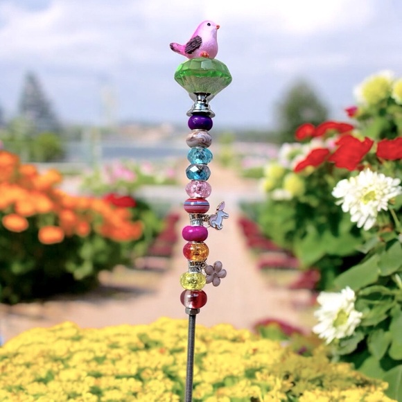 Colorful Bird Fairy Garden Stake - Picture 1 of 4